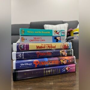 Vintage DISNEY VHS Tapes — (LOT OF 6) — 1990s